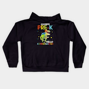 Dinosaur  Pre-K Hello Kindergarten Last Day Of School Kids Hoodie